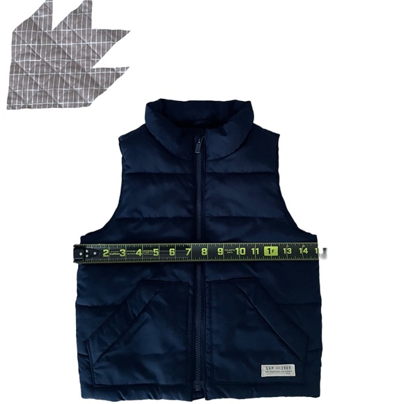 Gap Kids Boys Navy Blue Puffer Vest Size:4 - Picture 4 of 5